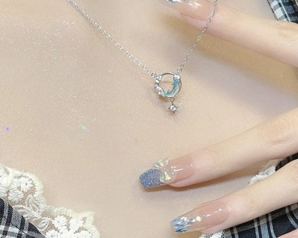 Dây chuyền đá mặt trăng moonstone